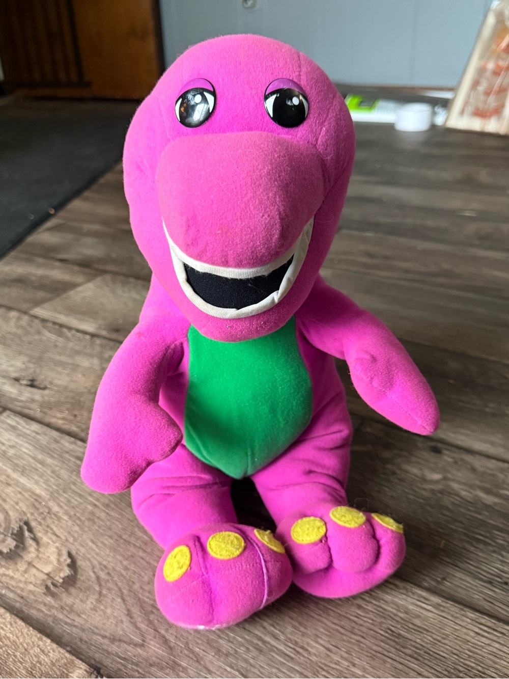 Vintage 1992 Talking Barney Plush 18”